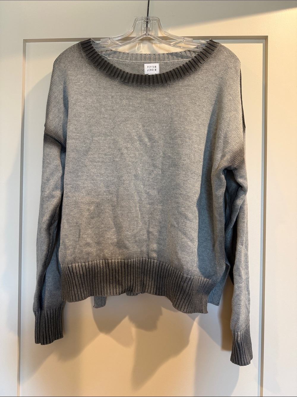 Peyton Jensen gray ombré oversized sweater